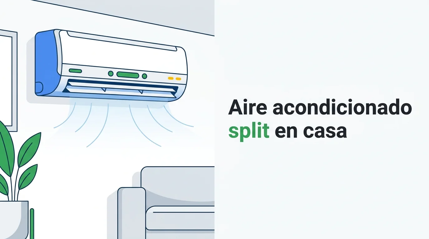 Aire acondicionado split en casa