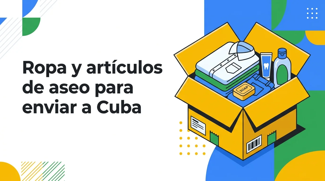 Ropa y artículos de aseo para enviar a Cuba