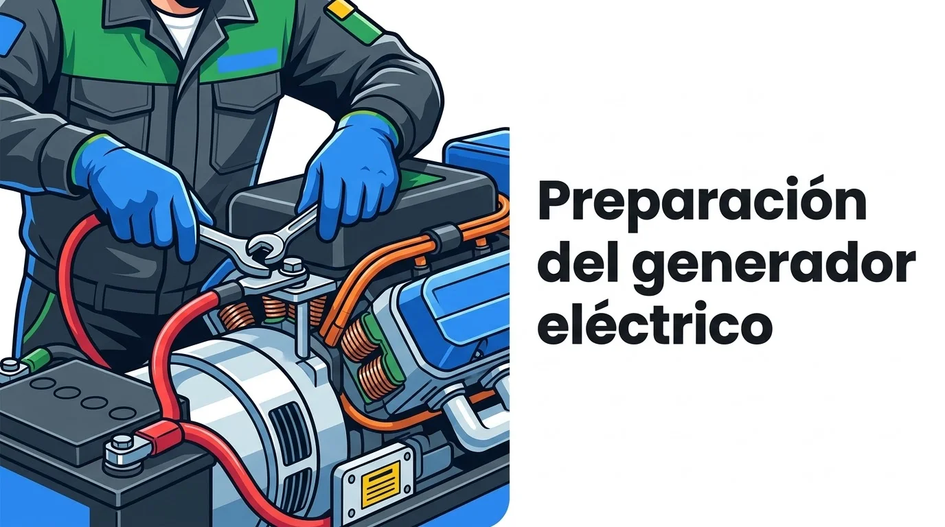 Preparación del generador eléctrico