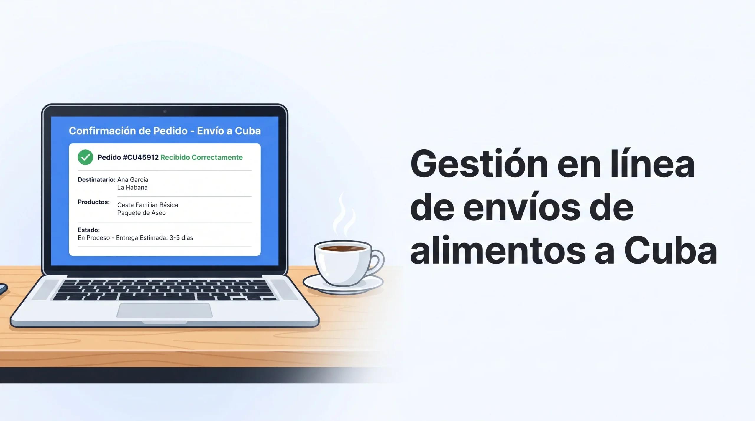 Gestión en línea de envíos de alimentos a Cuba