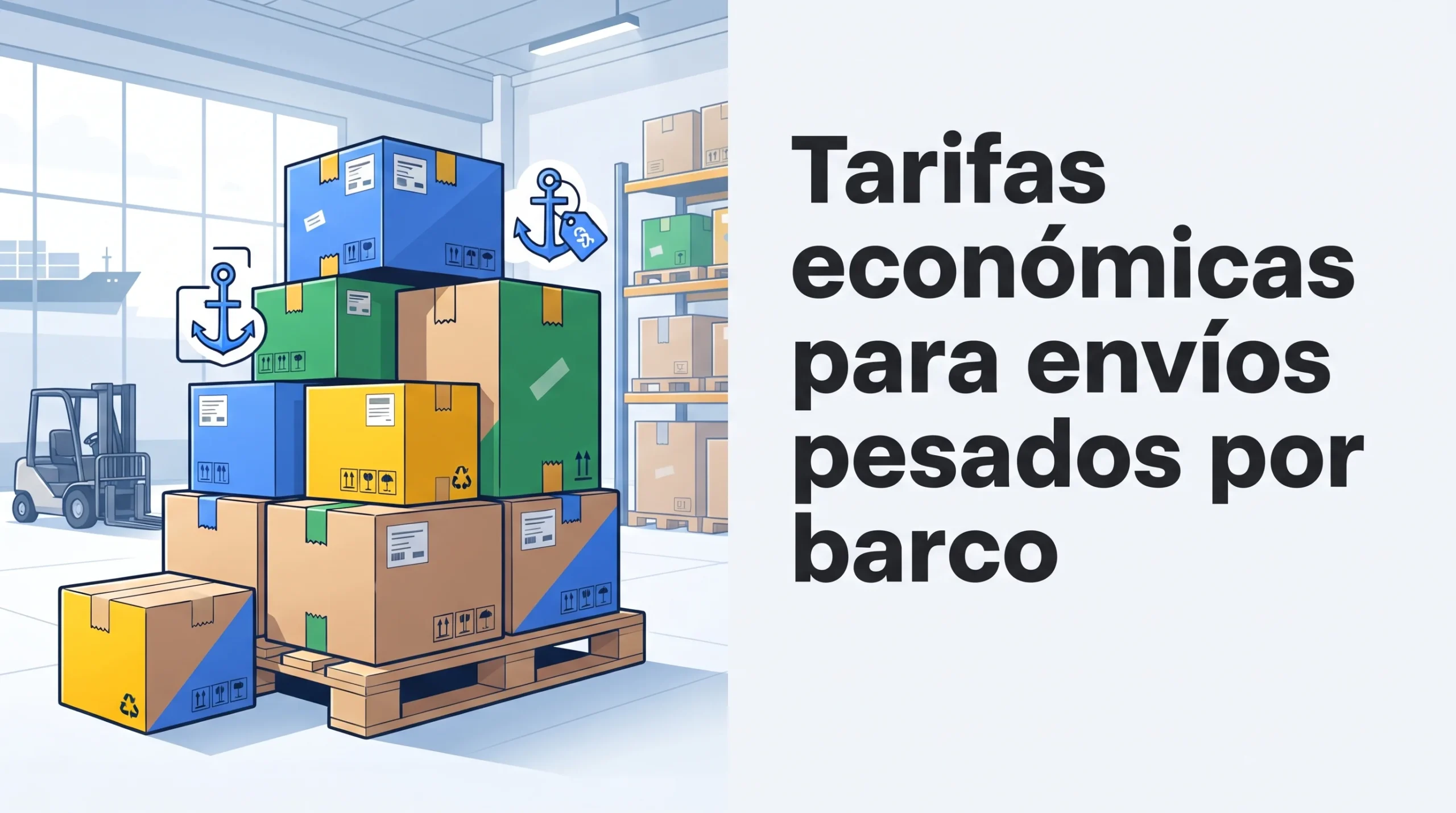 Tarifas económicas para envíos pesados por barco