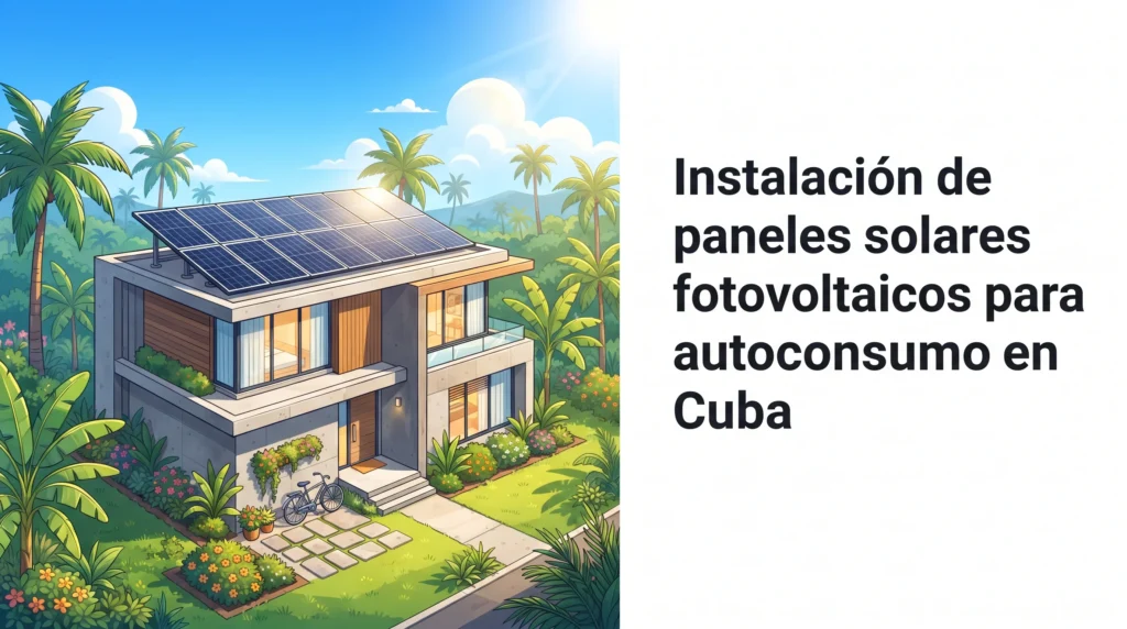Instalación de paneles solares fotovoltaicos para autoconsumo en Cuba