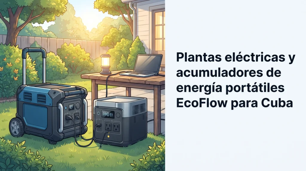 Plantas eléctricas y acumuladores de energía portátiles EcoFlow para Cuba