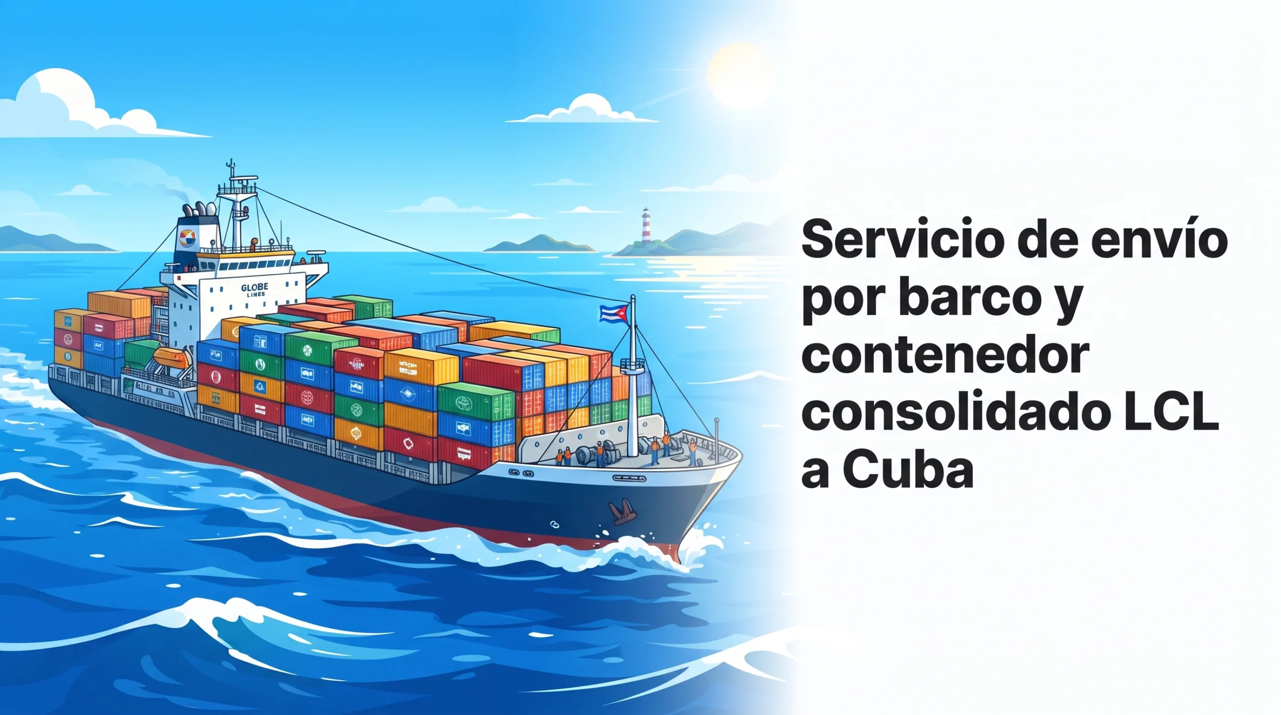 Servicio de envío por barco y contenedor consolidado LCL a Cuba