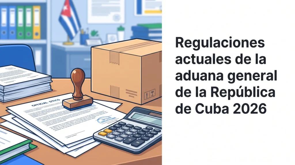 Regulaciones actuales de la aduana general de la República de Cuba 2026